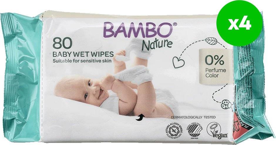 ΜΩΡΟΜΑΝΤΗΛΑ BAMBO NATURΕ 4Χ80 ΤΜΧ