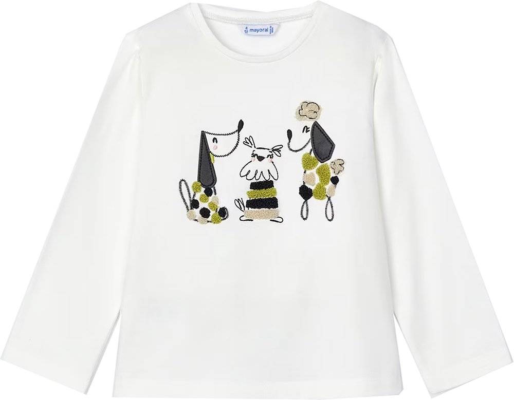 ΜΠΛΟΥΖΑ MAYORAL ΚΕΝΤΗΜΑ ΣΚΥΛΑΚΙΑ 04070 ΕΚΡΟΥ/ΚΙΤΡΙΝΟ (110 CM)(5 ΕΤΩΝ) MAYORAL