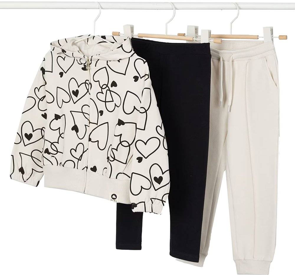 ΣΕΤ ΦΟΡΜΑΣ MAYORAL 04888 ΦΟΥΤΕΡ ΜΕ ΔΥΟ ΠΑΝΤΕΛΟΝΙΑ ΜΠΕΖ/ΜΑΥΡΟ (122 CM)(7 ΕΤΩΝ) MAYORAL