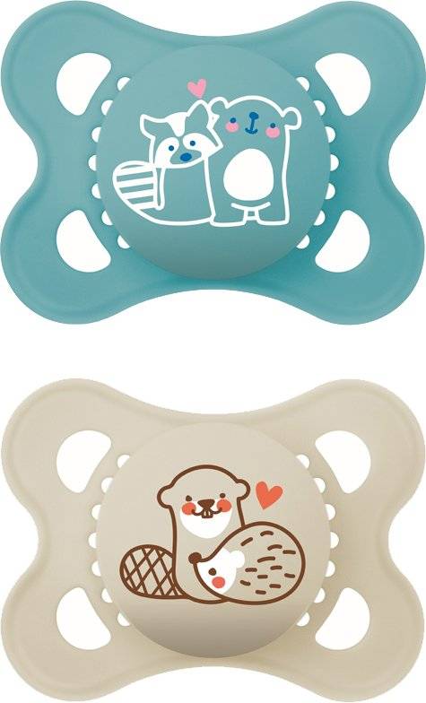 ΠΙΠΙΛΑ ΜΑΜ ORIGINAL ΣΙΛΙΚΟΝΗ 2TMX.2-6 ΜΗΝΩΝ (100S) ΜΠΕΖ/ΓΑΛΑΖΙΟ MAM