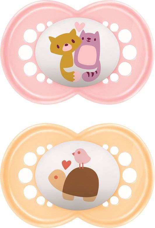 ΠΙΠΙΛΑ ΜΑΜ ORIGINAL UNPRINTED ΣΙΛΙΚΟΝΗ 2TMX 6-16 ΜΗΝΩΝ (150S) ΡΟΖ/ΚΙΤΡΙΝΟ MAM