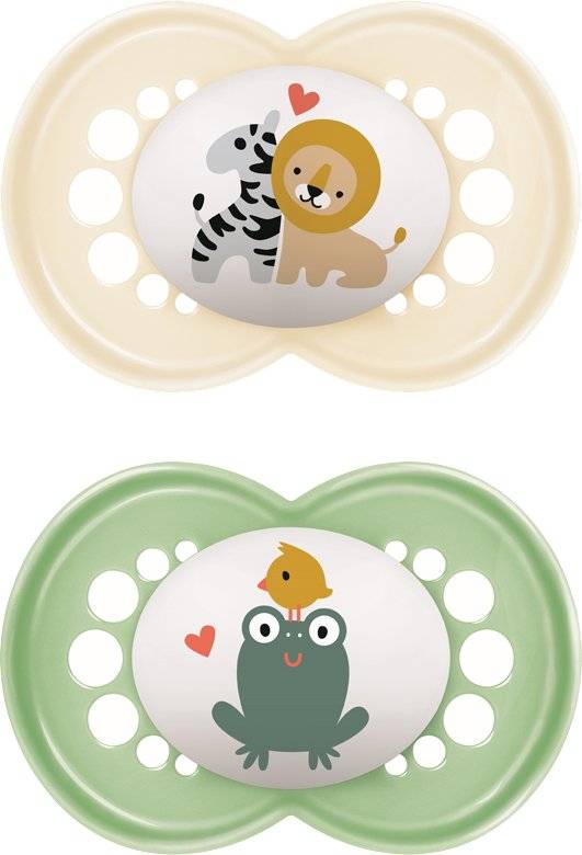 ΠΙΠΙΛΑ ΜΑΜ ORIGINAL UNPRINTED ΣΙΛΙΚΟΝΗ 2TMX 6-16 ΜΗΝΩΝ (150S) ΜΠΕΖ/ΠΡΑΣΙΝΟ MAM