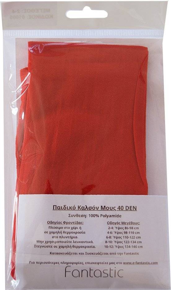 FANTASTIC ΚΑΛΣΟΝ ΜΟΥΣ SWEETY BY FANTASTIC 40DEN 01005 ΚΟΚΚΙΝΟ (104-116CM)(4-6 ΕΤΩΝ)