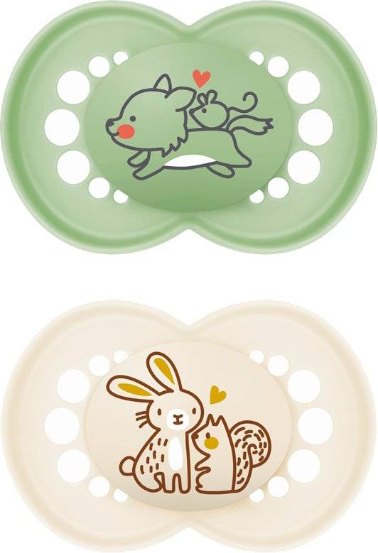 ΠΙΠΙΛΑ ΜΑΜ ORIGINAL ΣΙΛΙΚΟΝΗ 2 TMX 16M+ (250S) ΜΠΕΖ/ΠΡΑΣΙΝΟ MAM