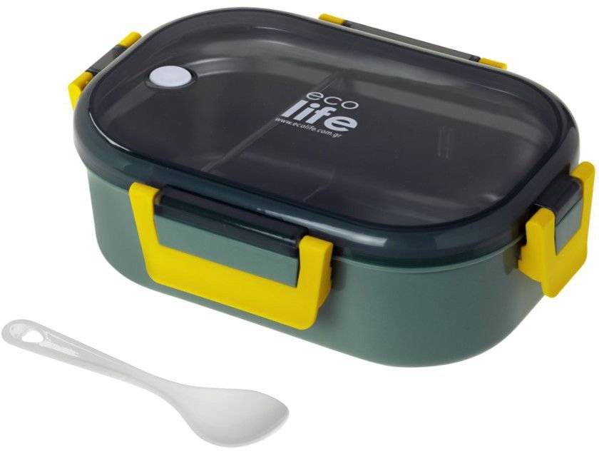 ΦΑΓΗΤΟΔΟΧΕΙΟ ΜΕ ΧΩΡΙΣΜΑ ECOLIFE 900ML FOREST GREEN