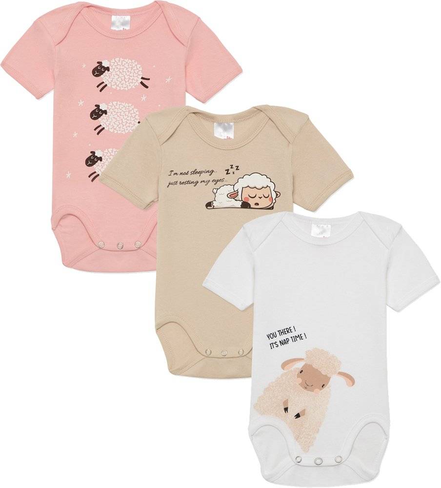 ΖΙΠΟΥΝΑΚΙ MINERVA SHEEPS ΛΕΥΚΟ/ΜΠΕΖ/ΡΟΖ 3ΤΜΧ (92CM)-(18-24 ΜΗΝΩΝ)