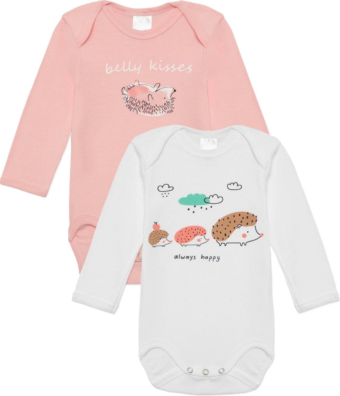 ΖΙΠΟΥΝΑΚΙ MINERVA BELLY KISSES ΛΕΥΚΟ/ΡΟΖ 2ΤΜΧ (78CM)-(6-12 ΜΗΝΩΝ)