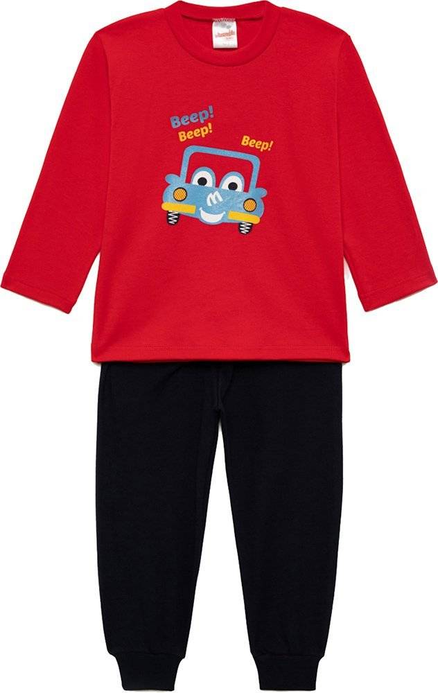 ΠΥΤΖΑΜΕΣ MINERVA CAR ΚΟΚΚΙΝΟ (78-90CM)-(1-2 ΕΤΩΝ) MINERVA