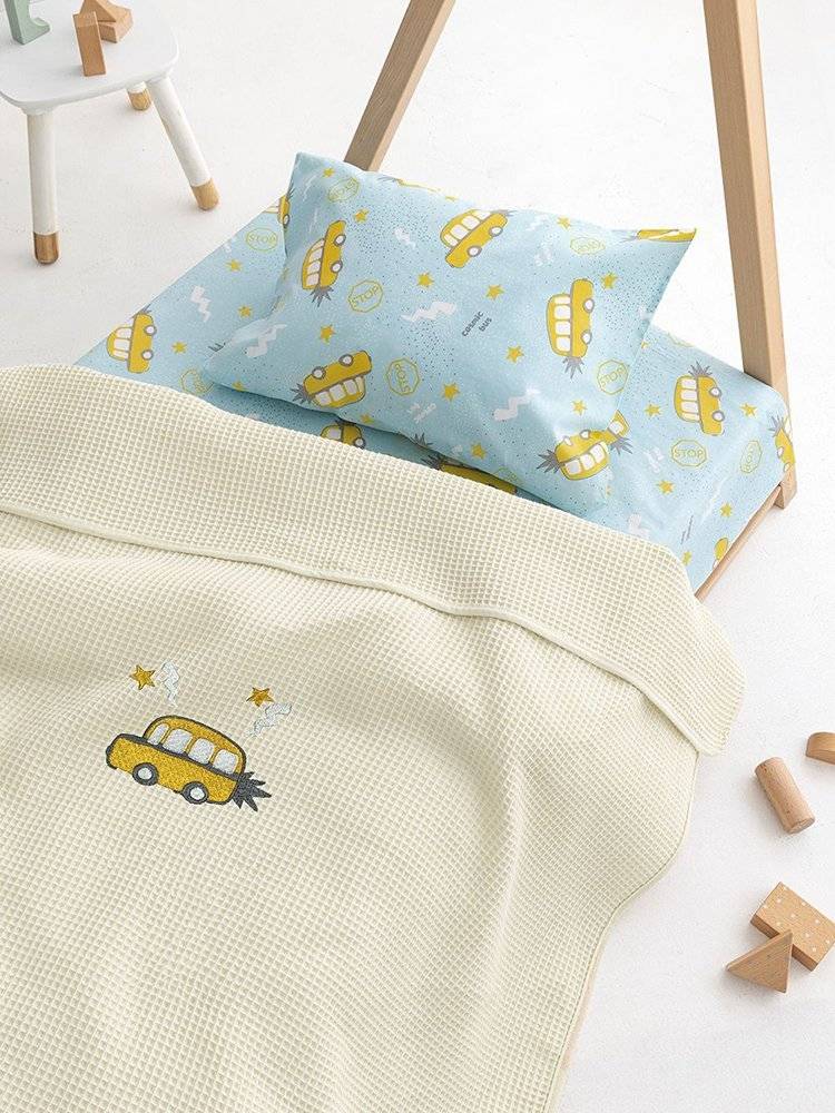 ΚΟΥΒΕΡΤΑ ΑΓΚΑΛΙΑΣ ΠΙΚΕ BABY BLANKETS CANDΥ CREAM 80X110CM ΠΑΛΑΜΑΙΚΗ