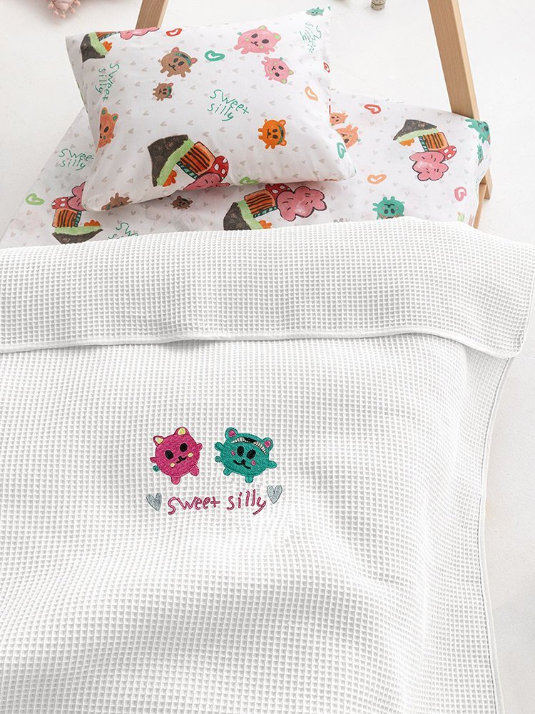 ΠΑΛΑΜΑΙΚΗ ΚΟΥΒΕΡΤΑ ΑΓΚΑΛΙΑΣ ΠΙΚΕ BABY BLANKETS CANDΥ WHITE 80X110CM