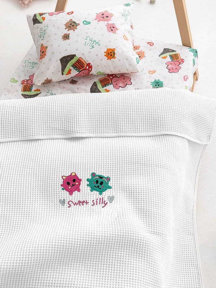 ΚΟΥΒΕΡΤΑ ΑΓΚΑΛΙΑΣ ΠΙΚΕ BABY BLANKETS CANDΥ WHITE 80X110CM