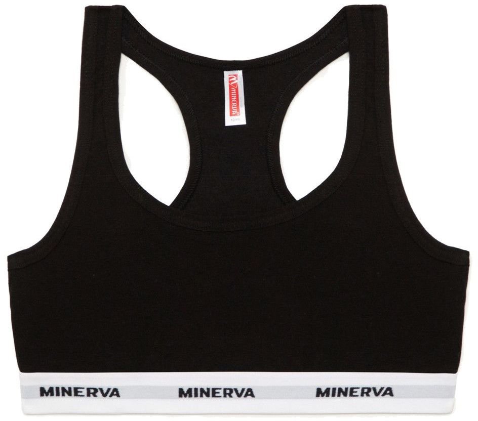 MINERVA ΜΠΟΥΣΤΑΚΙ MINERVA TEEN&#039;S SPORTS BRA ΜΑΥΡΟ (10 ΕΤΩΝ/XXS)