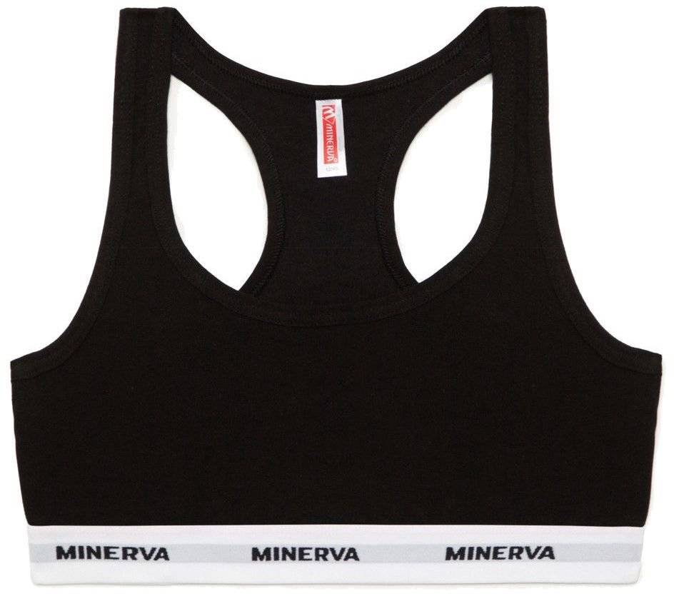 ΜΠΟΥΣΤΑΚΙ MINERVA TEEN'S SPORTS BRA ΜΑΥΡΟ (10 ΕΤΩΝ/XXS)