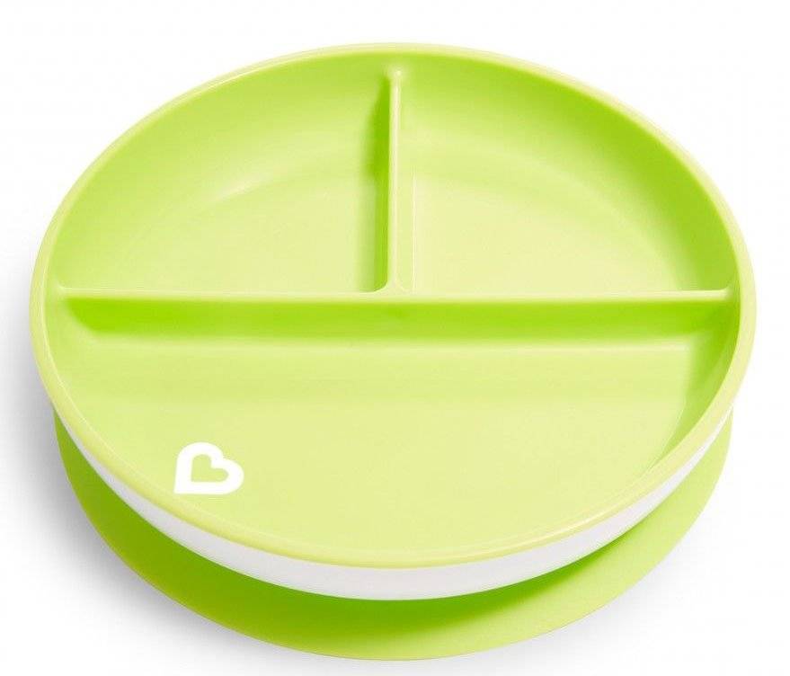 ΠΙΑΤΟ ΦΑΓΗΤΟΥ ΜΕ ΧΩΡΙΣΜΑ MUNCHKIN SUCTION PLATE ΠΡΑΣΙΝΟ MUNCHKIN
