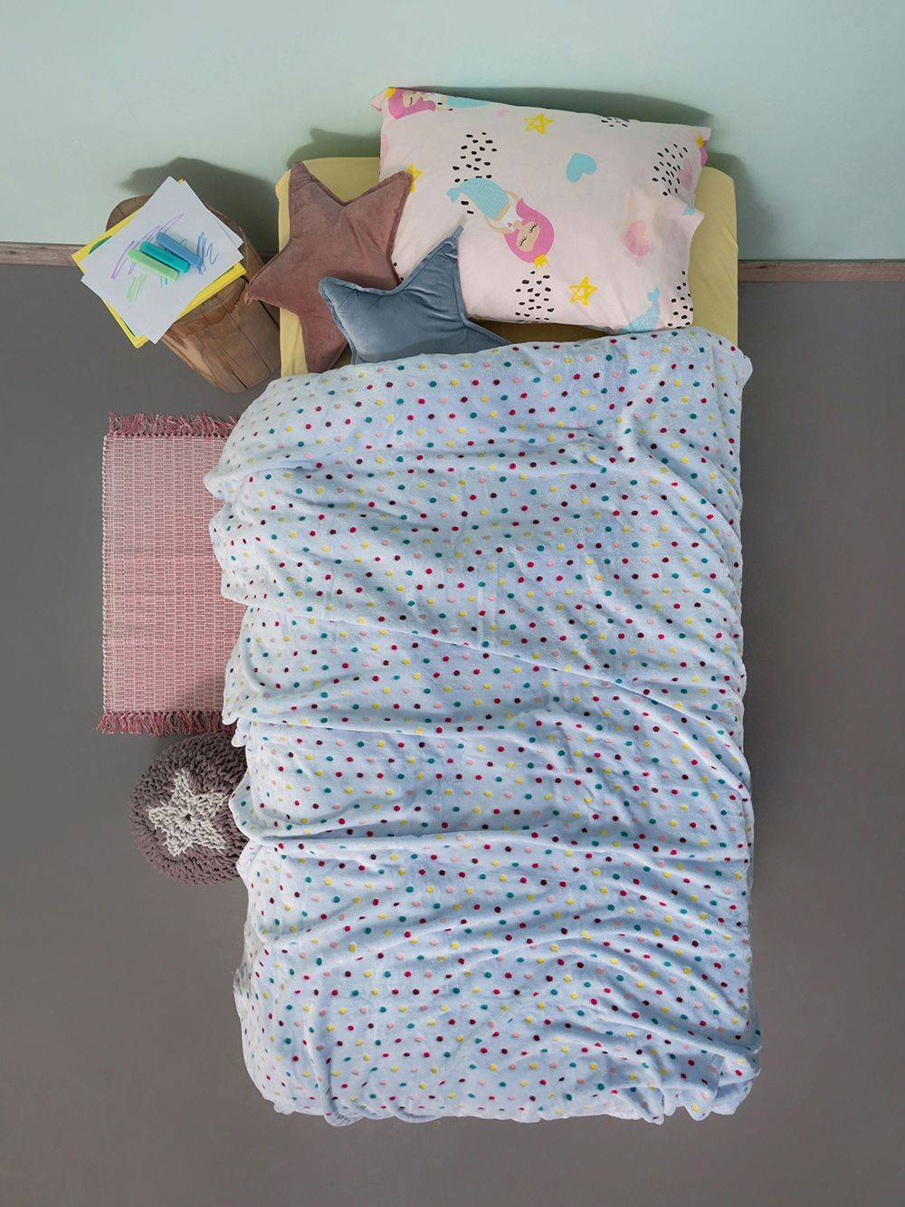 ΚΟΥΒΕΡΤΑ FLEECE ΜΟΝΗ ΦΩΣΦΟΡΙΖΕ ΠΑΛΑΜΑΙΚΗ BUBBLE 160X220CM ΠΑΛΑΜΑΙΚΗ