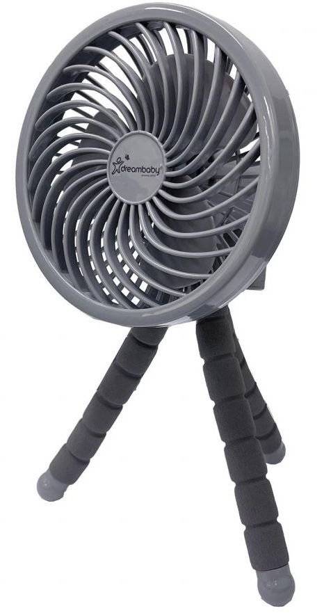 ΑΝΕΜΙΣΤΗΡΑΣ MINI ΦΟΡΗΤΟΣ DREAMBABY ΜΕ ΠΡΟΣΤΑΤΕΥΤΙΚΟ ΚΑΛΥΜΜΑ GRAY DREAMBABY