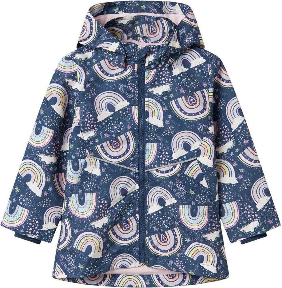 ΜΠΟΥΦΑΝ NAME IT 13238161 NMFMAXI LI JACKET RAINBOW AOP ΜΠΛΕ/ΡΟΖ (92 CM)-(18-24 ΜΗΝΩΝ) NAME IT