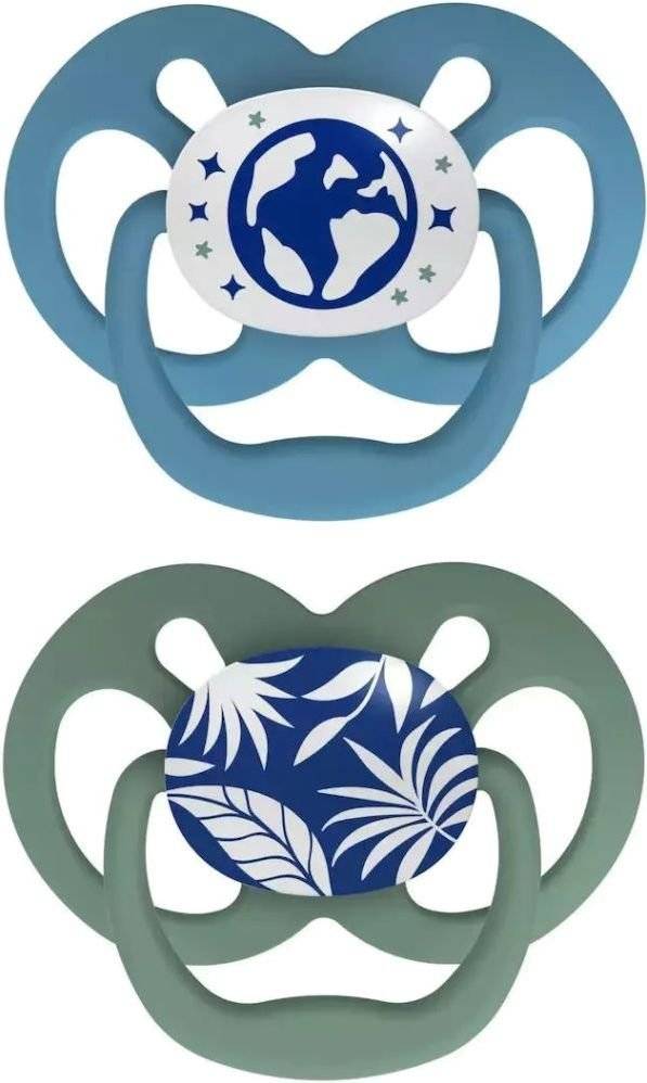 ΠΙΠΙΛΑ ΣΙΛΙΚΟΝΗ DR.BROWN'S ΝΥΚΤΟΣ ADVANTAGE 2ΤΜΧ ΠΡΑΣΙΝΟ/ΜΠΛΕ (6-18M)