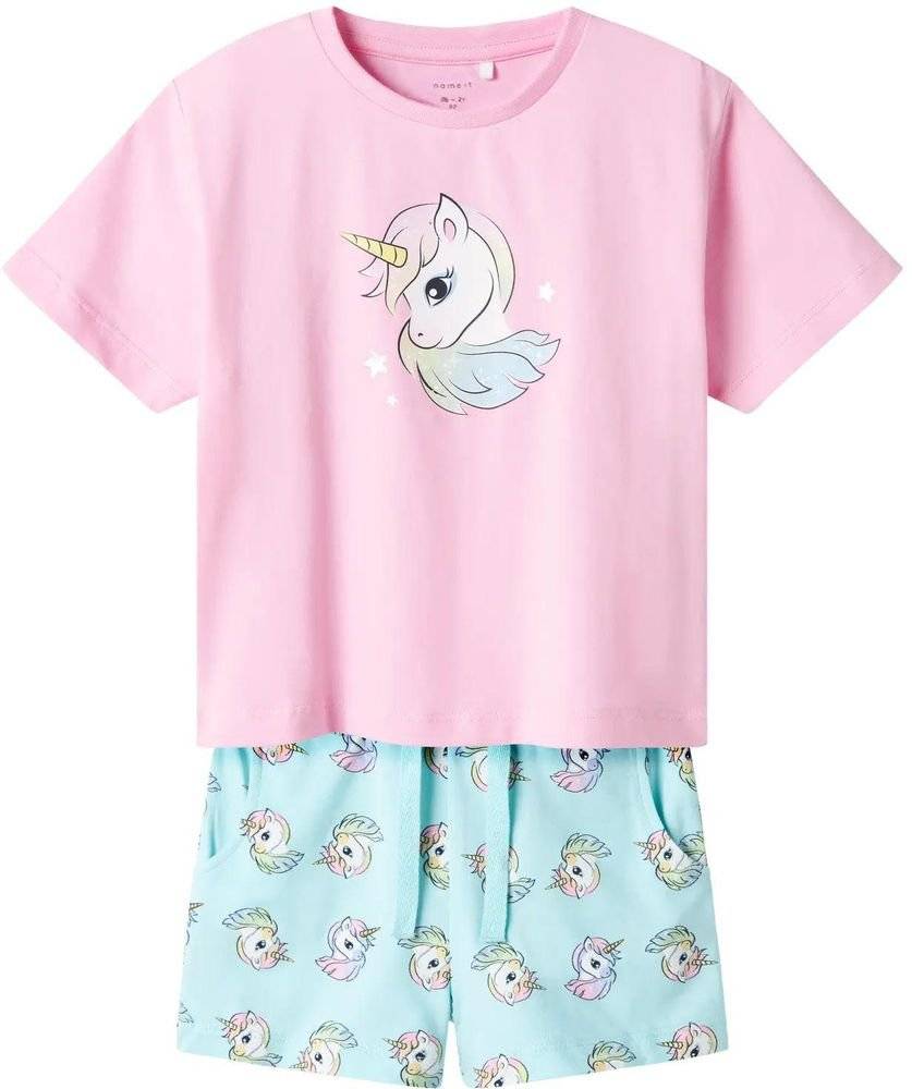 ΣΕΤ NAME IT 13239682 NMFZOSANNA NREG SHORTS SET ΡΟΖ/ΘΑΛΑΣΣΙ (110 CM)-(5 ΕΤΩΝ) NAME IT