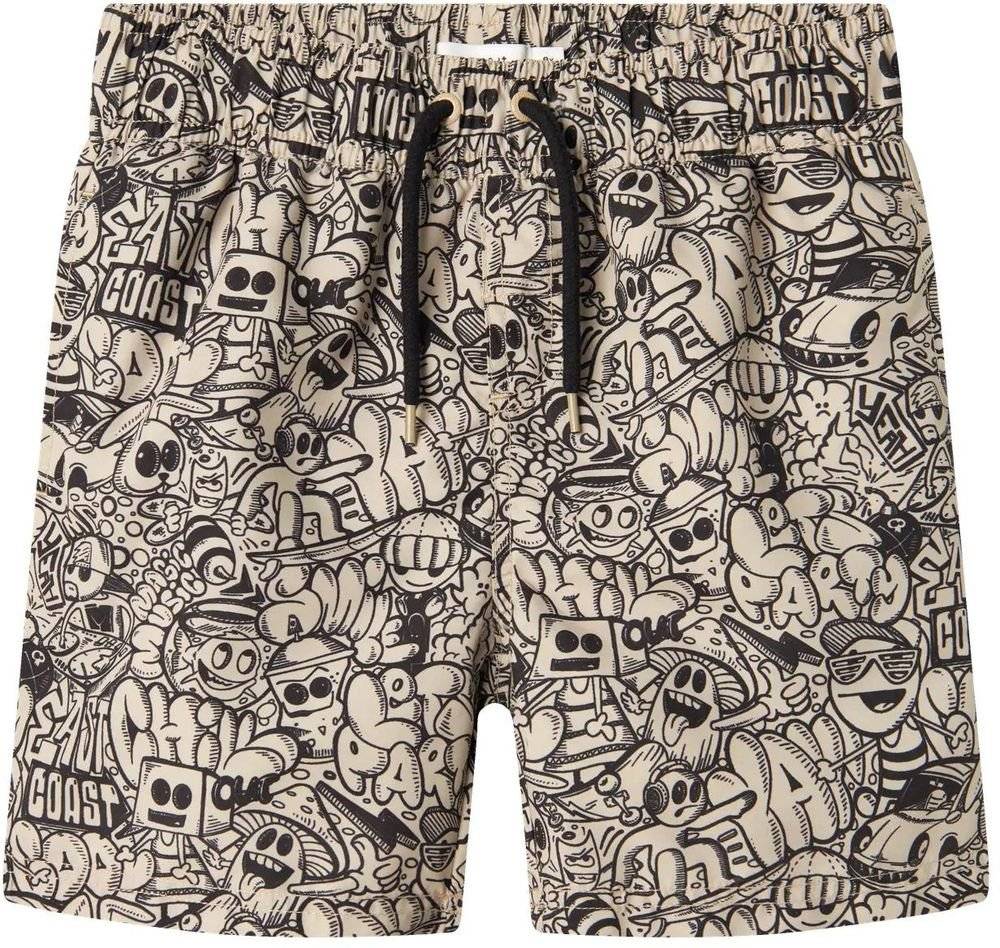 ΣΟΡΤΣ ΜΑΓΙΟ NAME IT 13239811 NKMZATOONY SWIM SHORTS BOX ΜΠΕΖ/ΜΑΥΡΟ (140 CM)-(10 ΕΤΩΝ)