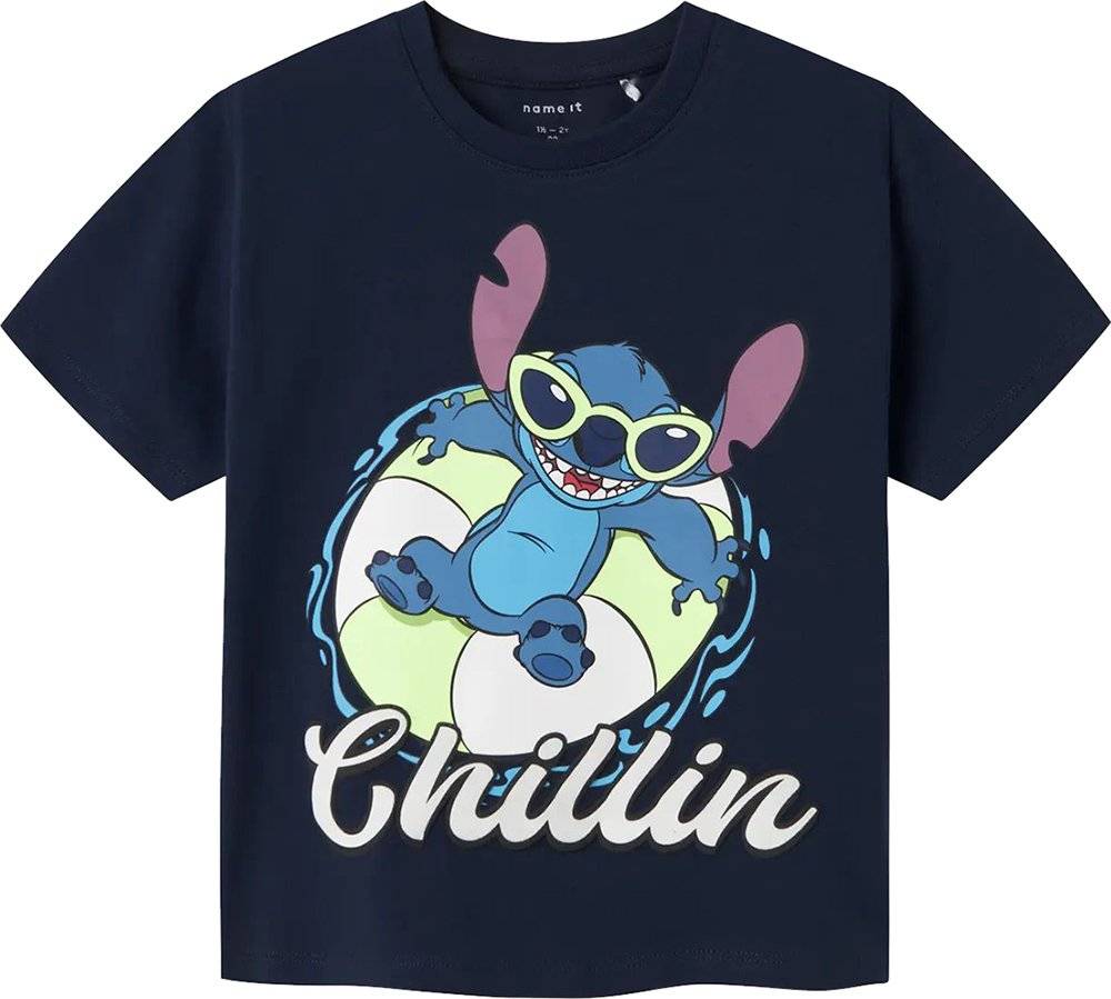 ΜΠΛΟΥΖΑ NAME IT 13240640 NMMMALIX STITCH NREG SS TOP WDI ΜΠΛΕ ΣΚΟΥΡΟ (110 CM)-(5 ΕΤΩΝ)