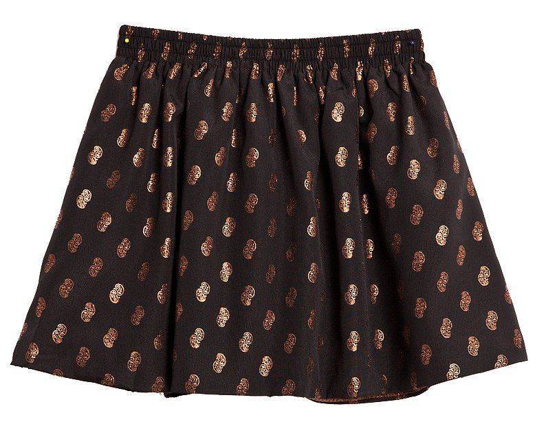 ΦΟΥΣΤΑ PEPE JEANS FLORAS JR ΔΙΠΛΗΣ ΟΨΕΩΣ ΜΑΥΡΟ/ΜΠΡΟΝΖΕ (NO 16) PEPE JEANS