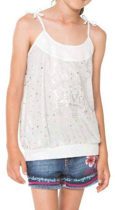 DESIGUAL T-SHIRT DESIGUAL TACOMA ΜΕ ΣΤΑΜΠΑ ΛΕΥΚΟ (NO 5-6)