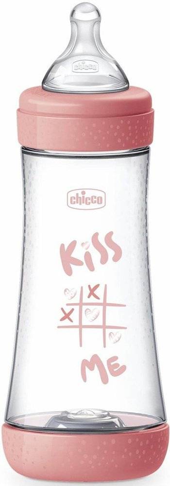 ΜΠΙΜΠΕΡΟ ΠΛΑΣΤΙΚΟ CHICCO PERFECT 5 ΡΟΖ 300ML ΘΣ 4M+