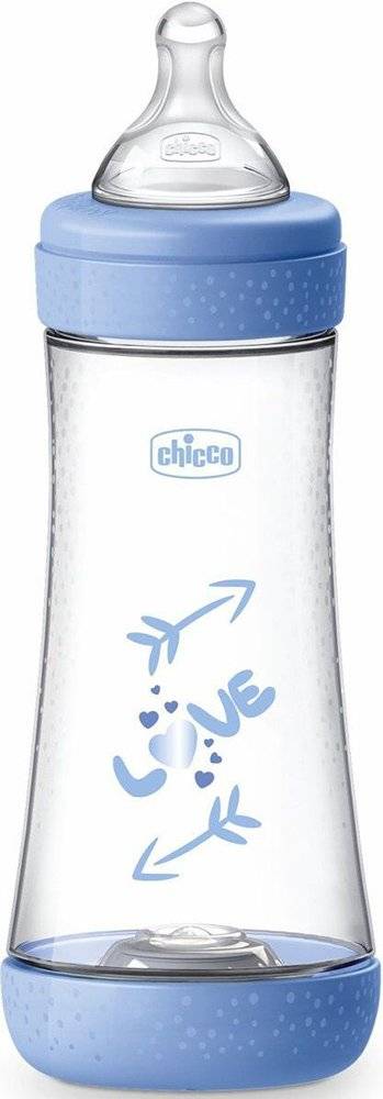 ΜΠΙΜΠΕΡΟ ΠΛΑΣΤΙΚΟ CHICCO PERFECT 5 ΜΠΛΕ 300ML ΘΣ 4M+ CHICCO