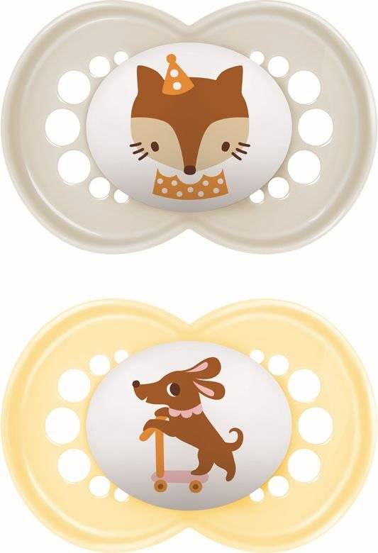 ΠΙΠΙΛΑ MAM ORIGINAL ΚΑΟΥΤΣΟΥΚ 2TMX 16M+ (251LU) ΚΙΤΡΙΝΟ-ΜΠΕΖ