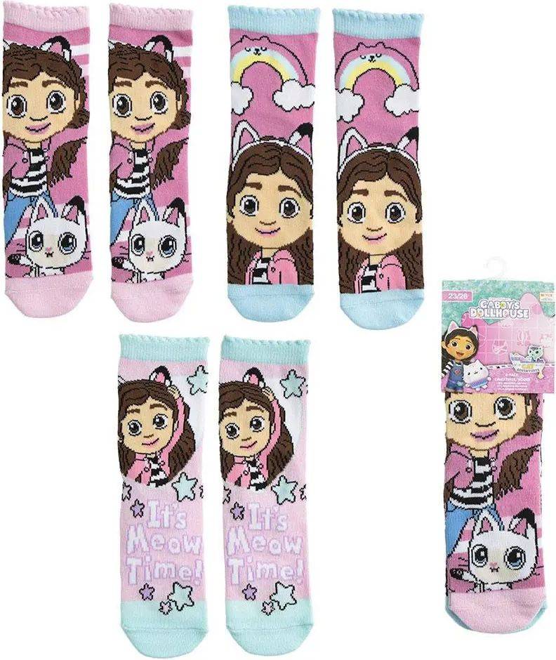 ΚΑΛΤΣΕΣ GABBY΄S DOLLHOUSE ΣΕ BLISTER (3 ΖΕΥΓΑΡΙΑ) 23/26 LICENSED PRODUCTS