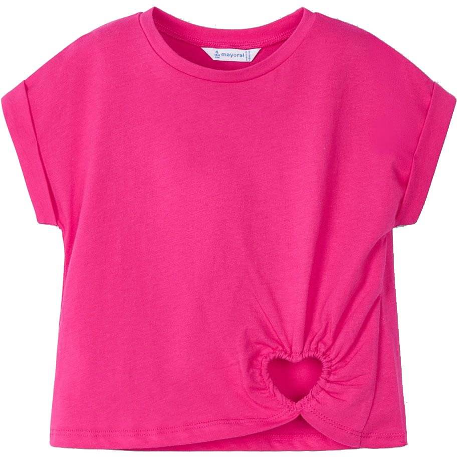 ΜΠΛΟΥΖΑ MAYORAL 03006-072 HEART DETAIL T-SHIRT ΜΑΤΖΕΝΤΑ (110 CM)-(5 ΕΤΩΝ) MAYORAL