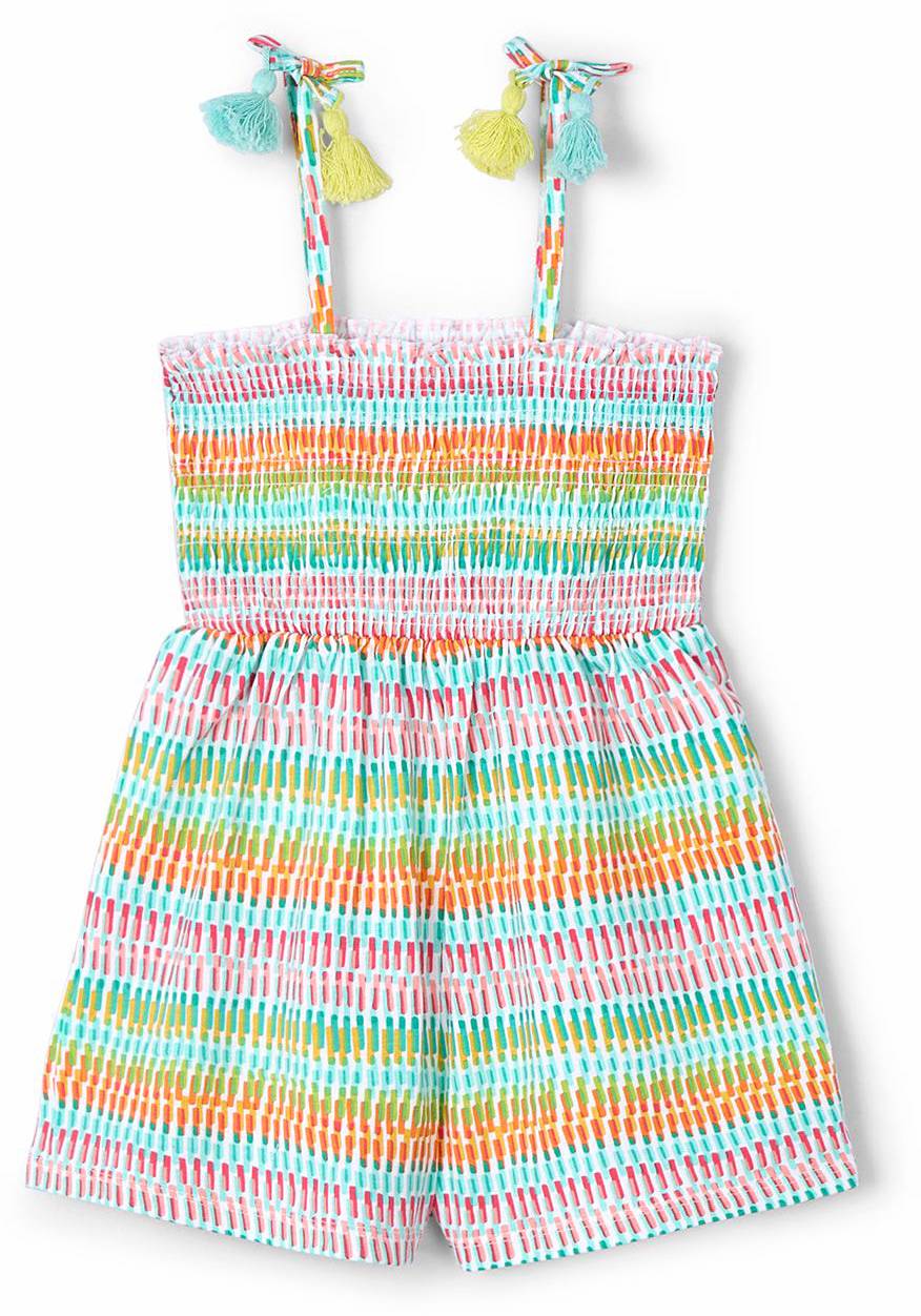 ΦΟΡΜΑΚΙ ΣΦΗΚΟΦΩΛΙΑ MAYORAL GIRL PRINT PLAYSUIT ΤΙΡΚΟΥΑΖ (116 CM)-(6 ΕΤΩΝ)