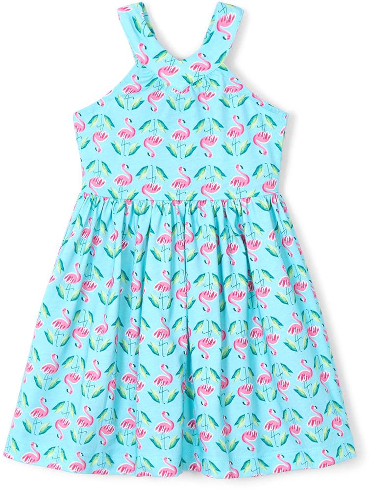 MAYORAL ΦΟΡΕΜΑ MAYORAL GIRL PRINT CROSS STRAP DRESS ΓΑΛΑΖΙΟ (110 CM)-(5 ΕΤΩΝ)