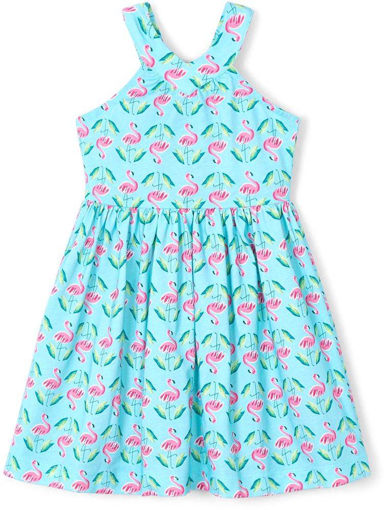 MAYORAL ΦΟΡΕΜΑ MAYORAL GIRL PRINT CROSS STRAP DRESS ΓΑΛΑΖΙΟ (110 CM)-(5 ΕΤΩΝ)