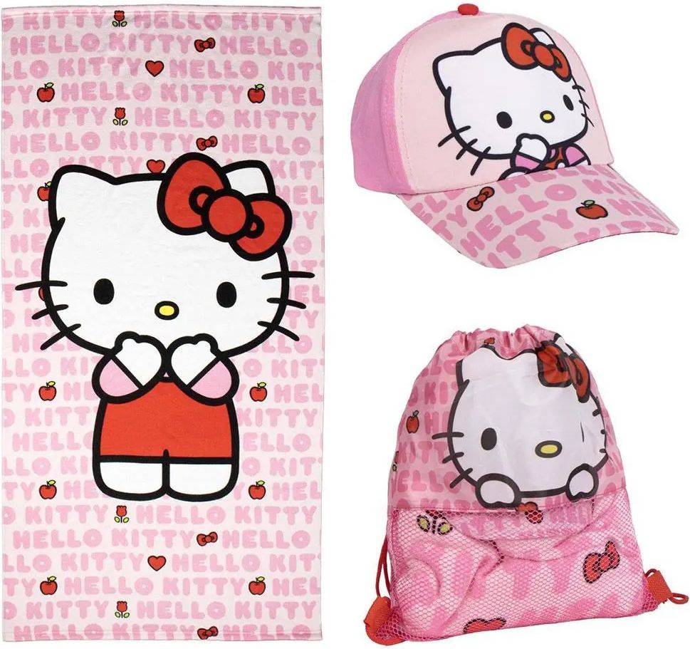 ΣΕΤ ΤΣΑΝΤΑ ΠΑΡΑΛΙΑΣ ΜΕ ΠΕΤΣΕΤΑ - ΚΑΠΕΛΟ HELLO KITTY LICENSED PRODUCTS