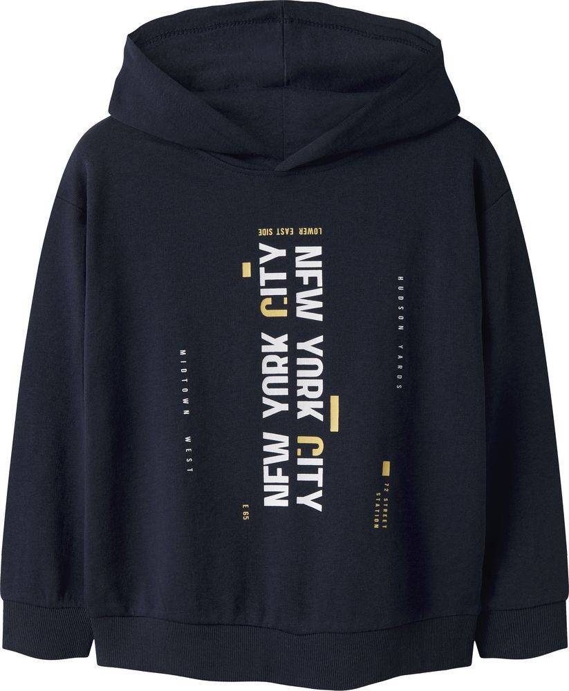 HOODIE NAME IT NKMVELTEN RLX 13246363 ΣΚΟΥΡΟ ΜΠΛΕ (134-140CM)-(9-10 ΕΤΩΝ)