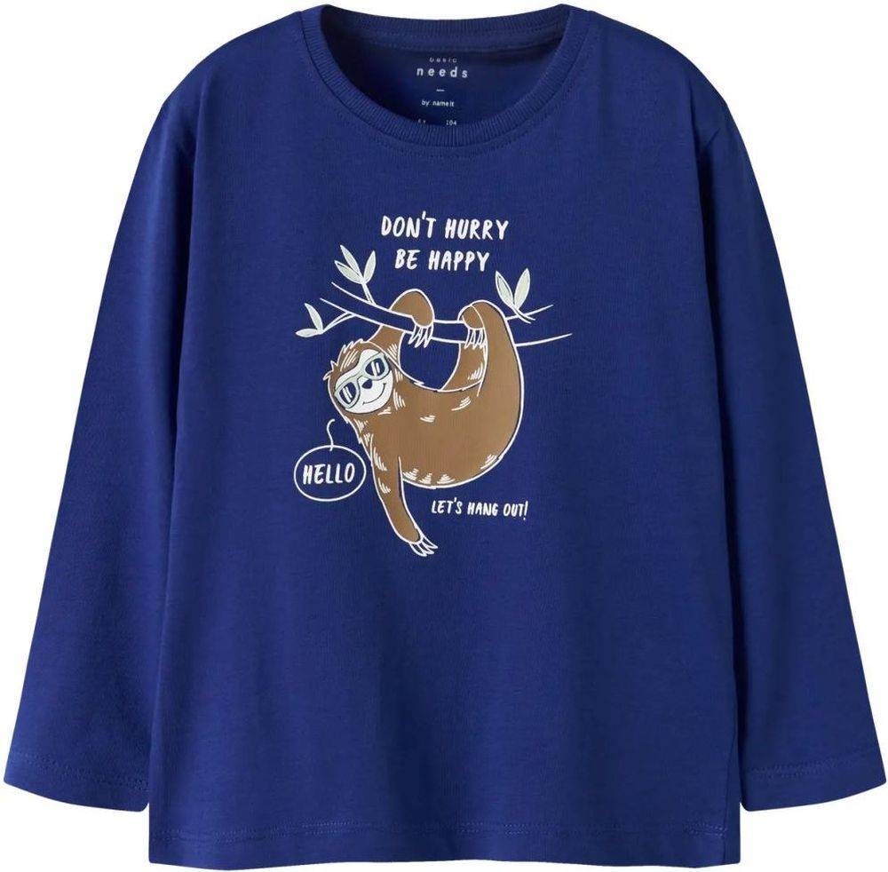 ΜΠΛΟΥΖΑ ΜΑΚΡΥΜΑΝΙΚΗ NAME IT NMMVAGNO SLOTH 13224977 ΜΠΛΕ (122-128CM)-(7-8 ΕΤΩΝ)