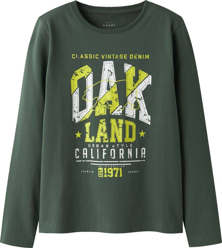 ΜΠΛΟΥΖΑ ΜΑΚΡΥΜΑΝΙΚΗ NAME IT NKMVUX OAKLAND URBAN ST 13224969 ΠΡΑΣΙΝΟ (122-128CM)-(7-8 ΕΤΩΝ) NAME IT