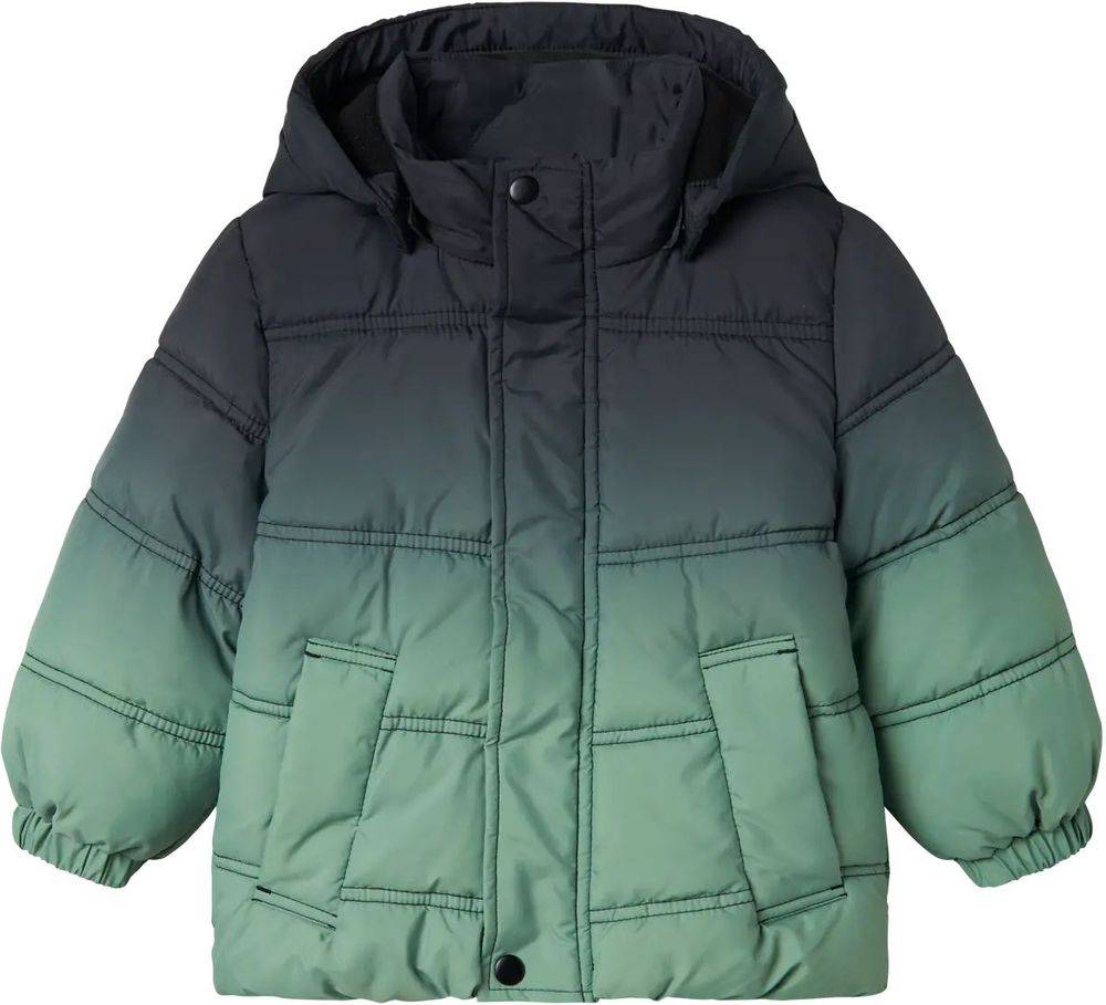 ΜΠΟΥΦΑΝ NAME IT NMMMALCOLM PUFFER 13243946 ΜΑΥΡΟ/ΠΡΑΣΙΝΟ (116CM)-(6 ΕΤΩΝ)