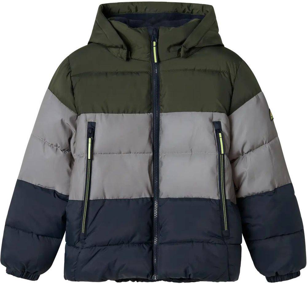 ΜΠΟΥΦΑΝ NAME IT NKMMONTEL PUFFER 13243951 ΠΡΑΣΙΝΟ/ΓΚΡΙ (158CM)-(13 ΕΤΩΝ)