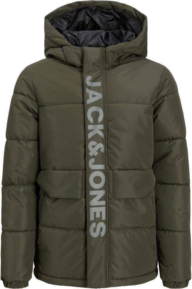 ΜΠΟΥΦΑΝ JACK - JONES JCOSPEED PUFFER 12246122 ΣΚΟΥΡΟ ΠΡΑΣΙΝΟ (164CM)-(14 ΕΤΩΝ)