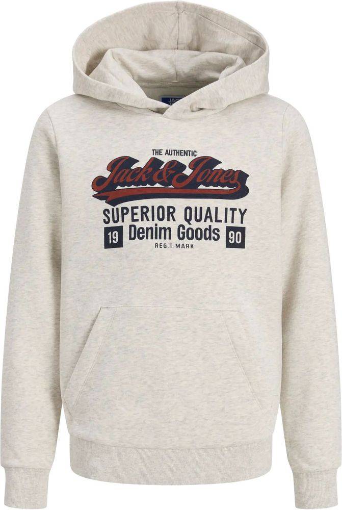 JACK - JONES HOODIE JACK - JONES JJELOGO 12279744 ΛΕΥΚΟ ΜΕΛΑΝΖΕ (176CM)-(16 ΕΤΩΝ)