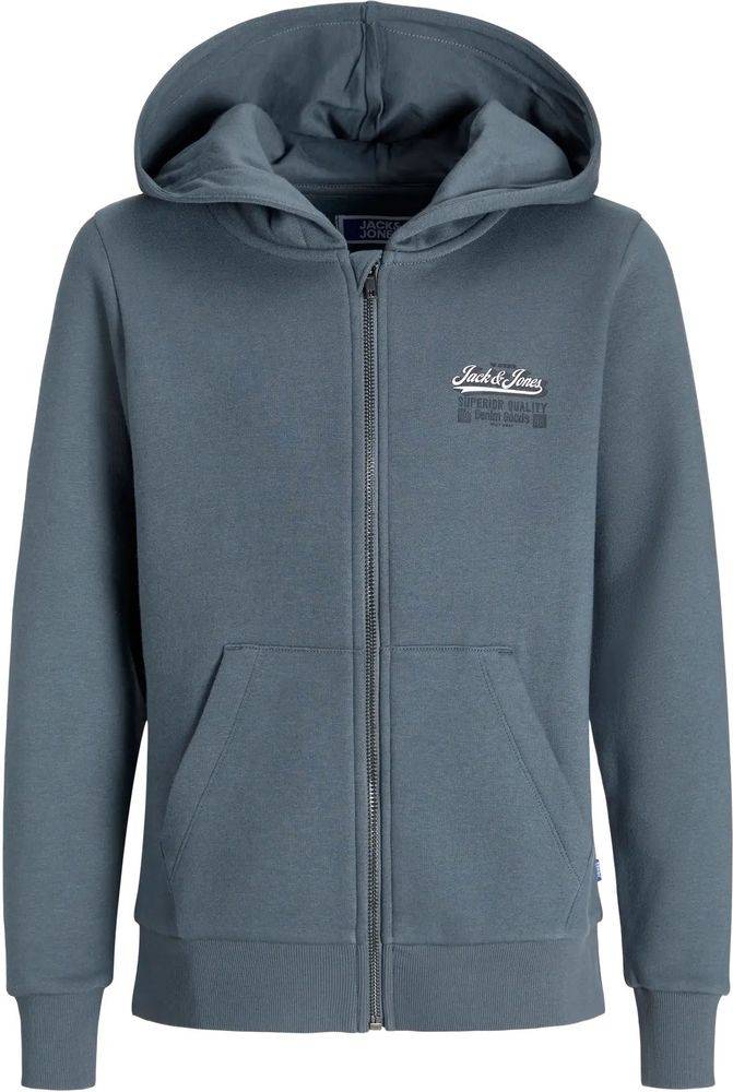 JACK - JONES HOODIE ΜΕ ΦΕΡΜΟΥΑΡ JACK - JONES JJELOGO 12279801 ΓΚΡΙ/ΜΠΛΕ (140CM)-(10 ΕΤΩΝ)