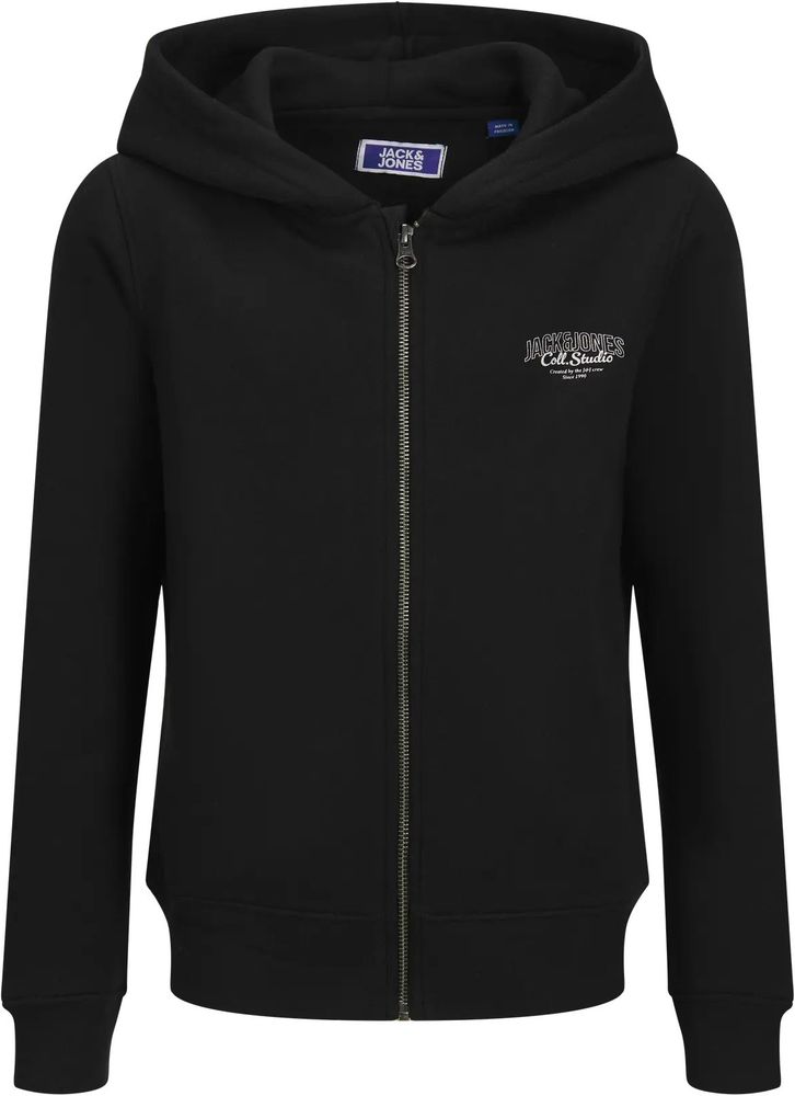 JACK - JONES HOODIE ΜΕ ΦΕΡΜΟΥΑΡ JACK - JONES JJMAKOTO 12284835 ΜΑΥΡΟ (110CM)-(5 ΕΤΩΝ)