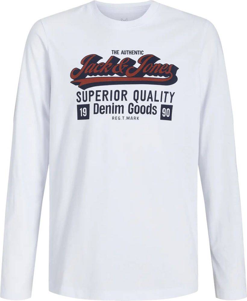 ΜΠΛΟΥΖΑ ΜΑΚΡΥΜΑΝΙΚΗ JACK - JONES JJELOGO 12280078 ΛΕΥΚΟ (152CM)-(12 ΕΤΩΝ)