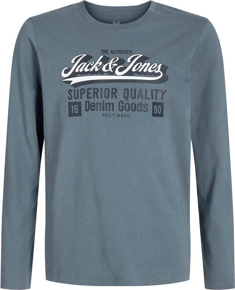 ΜΠΛΟΥΖΑ ΜΑΚΡΥΜΑΝΙΚΗ JACK - JONES JJELOGO 12280078 ΓΚΡΙ/ΜΠΛΕ (176CM)-(16 ΕΤΩΝ) JACK - JONES