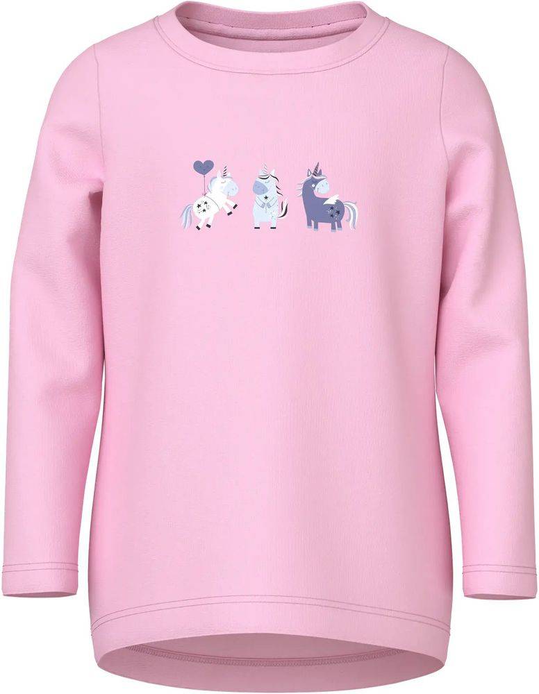 ΜΠΛΟΥΖΑ ΜΑΚΡΥΜΑΝΙΚΗ NAME IT NMFVIX 3 UNICORNS 13224958 ΡΟΖ (92CM)-(18-24 ΜΗΝΩΝ)