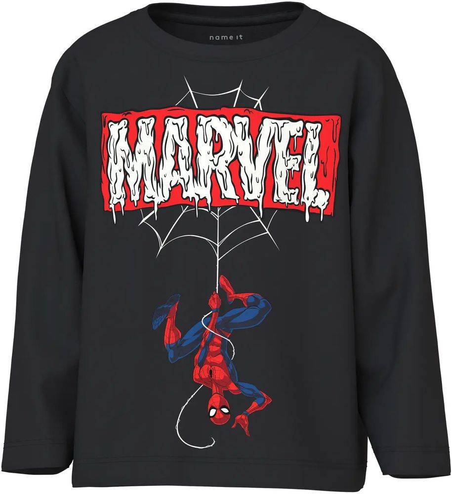 ΜΠΛΟΥΖΑ ΜΑΚΡΥΜΑΝΙΚΗ NAME IT NMMSULER SPIDER 13249412 ΜΑΥΡΟ (122-128CM)-(7-8 ΕΤΩΝ) NAME IT