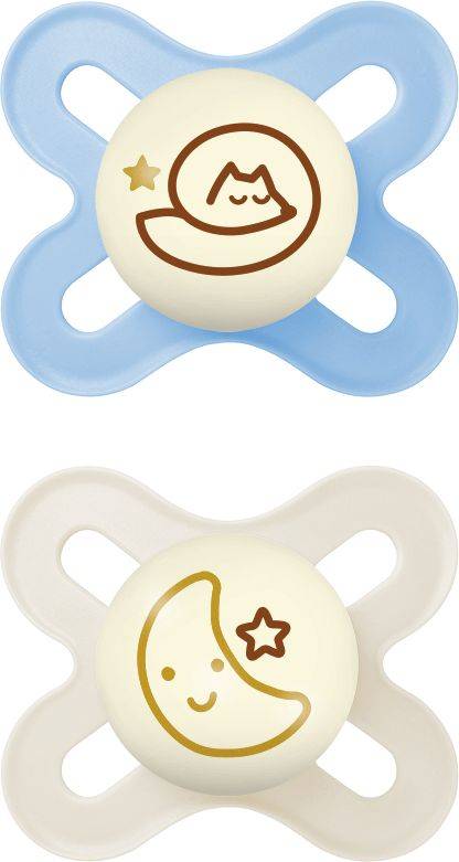 MAM ΠΙΠΙΛΑ ΜΑΜ START NIGHT ΣΙΛΙΚΟΝΗ 2TMX. 0-2 ΜΗΝΩΝ (124S) ΜΠΛΕ/ΜΠΕΖ